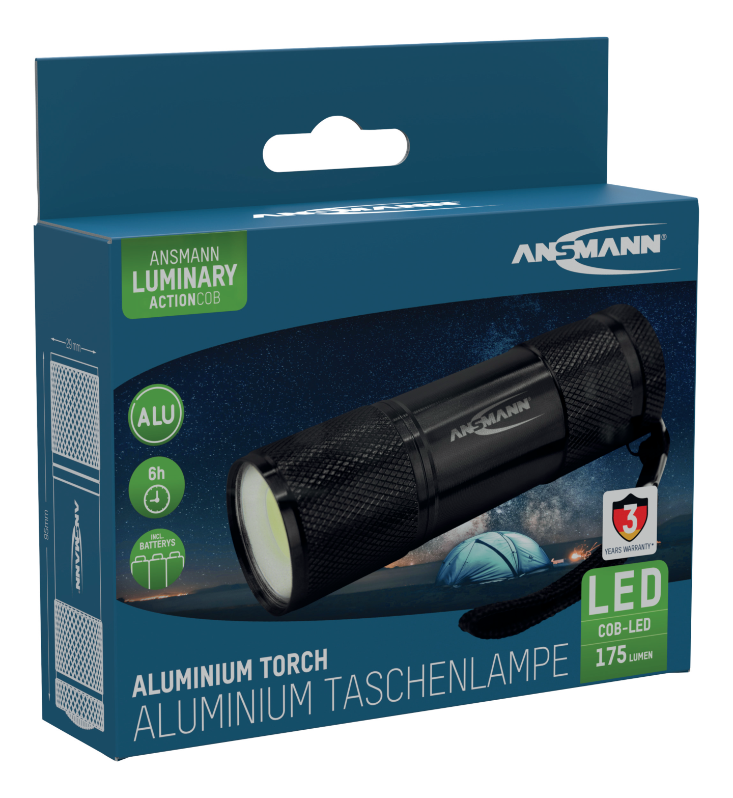 FICKLAMPA ANSMANN ACTION COB LED