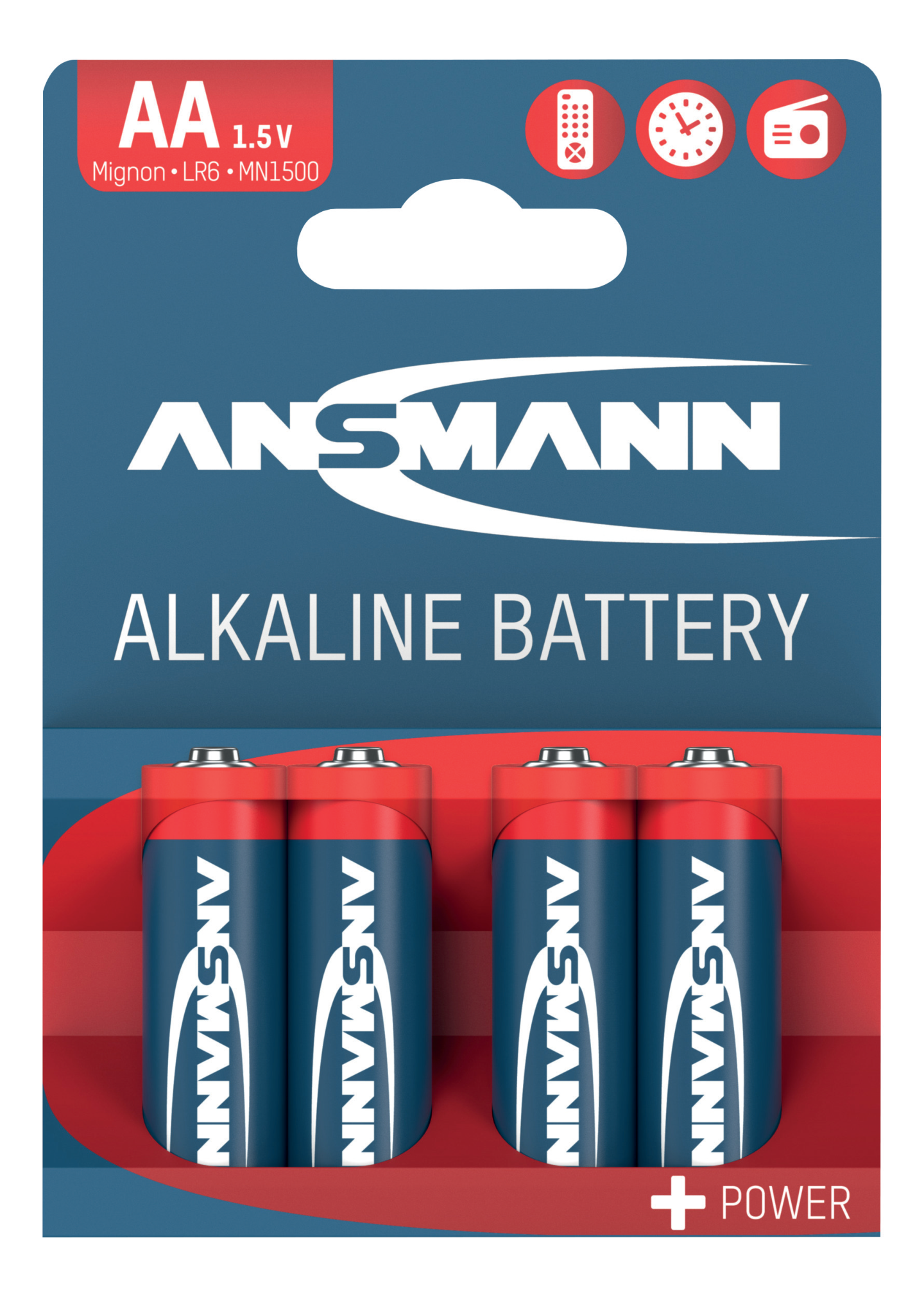 BATTERI ANSMANN AA/LR6 1,5V 4ST