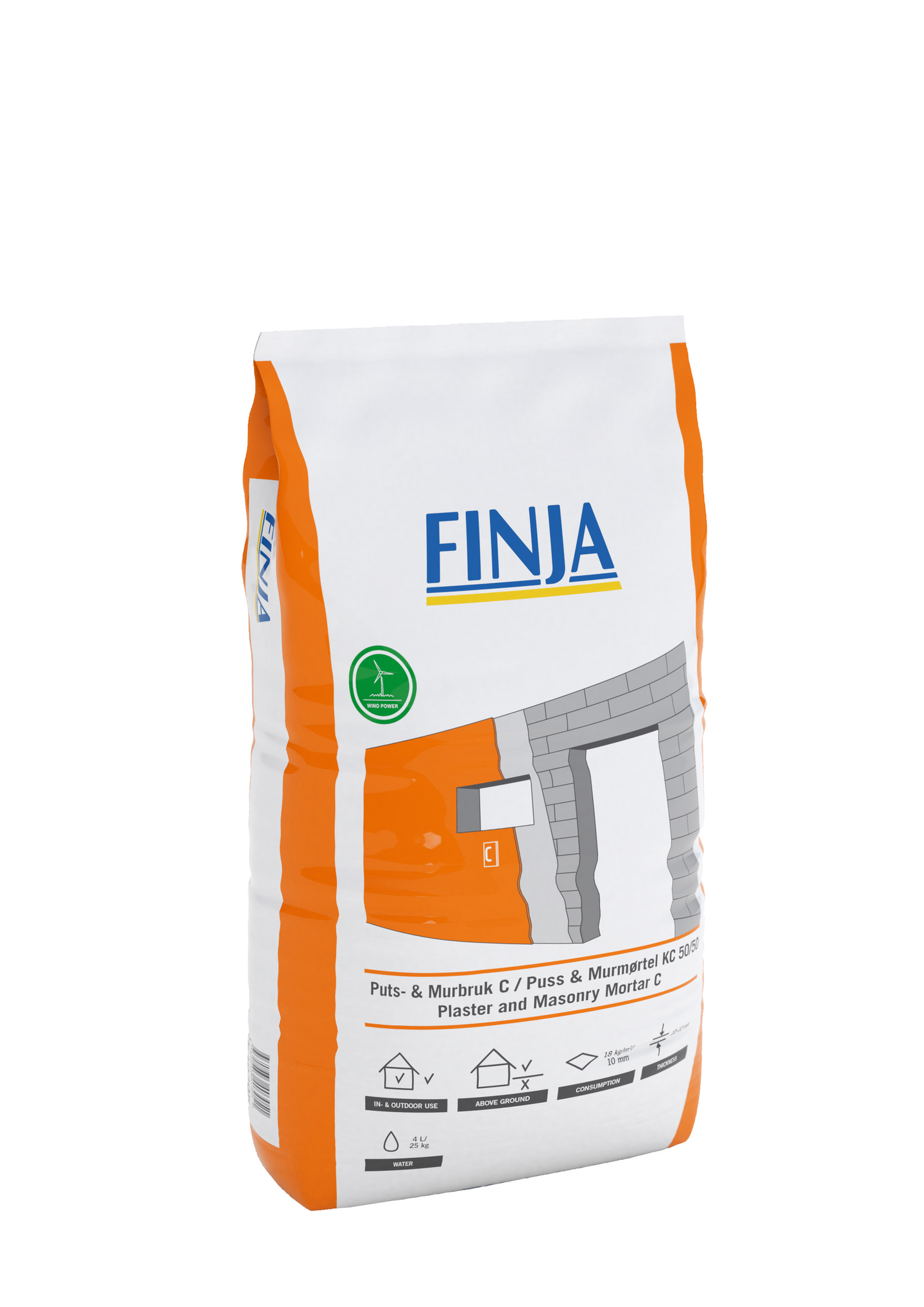 PUTS &  MURBRUK C FINJA 0-3MM 25KG