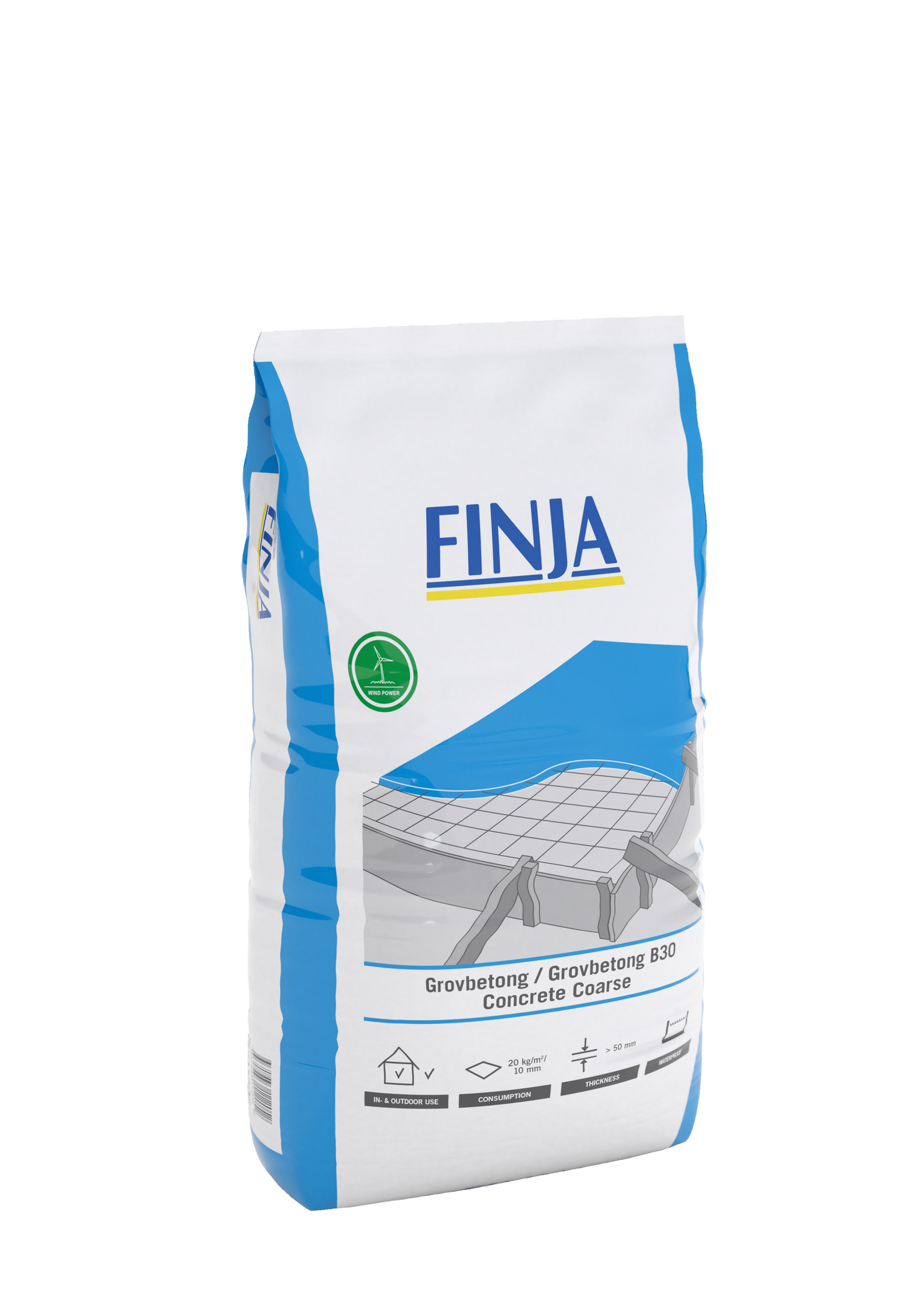GROVBETONG FINJA K40 0-8MM 25KG