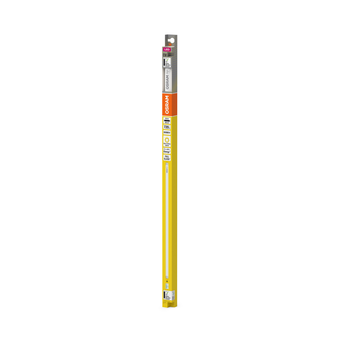 Led-valoputki OSRAM SubstiTUBE T8 EM 600mm 720lm 3000K G13