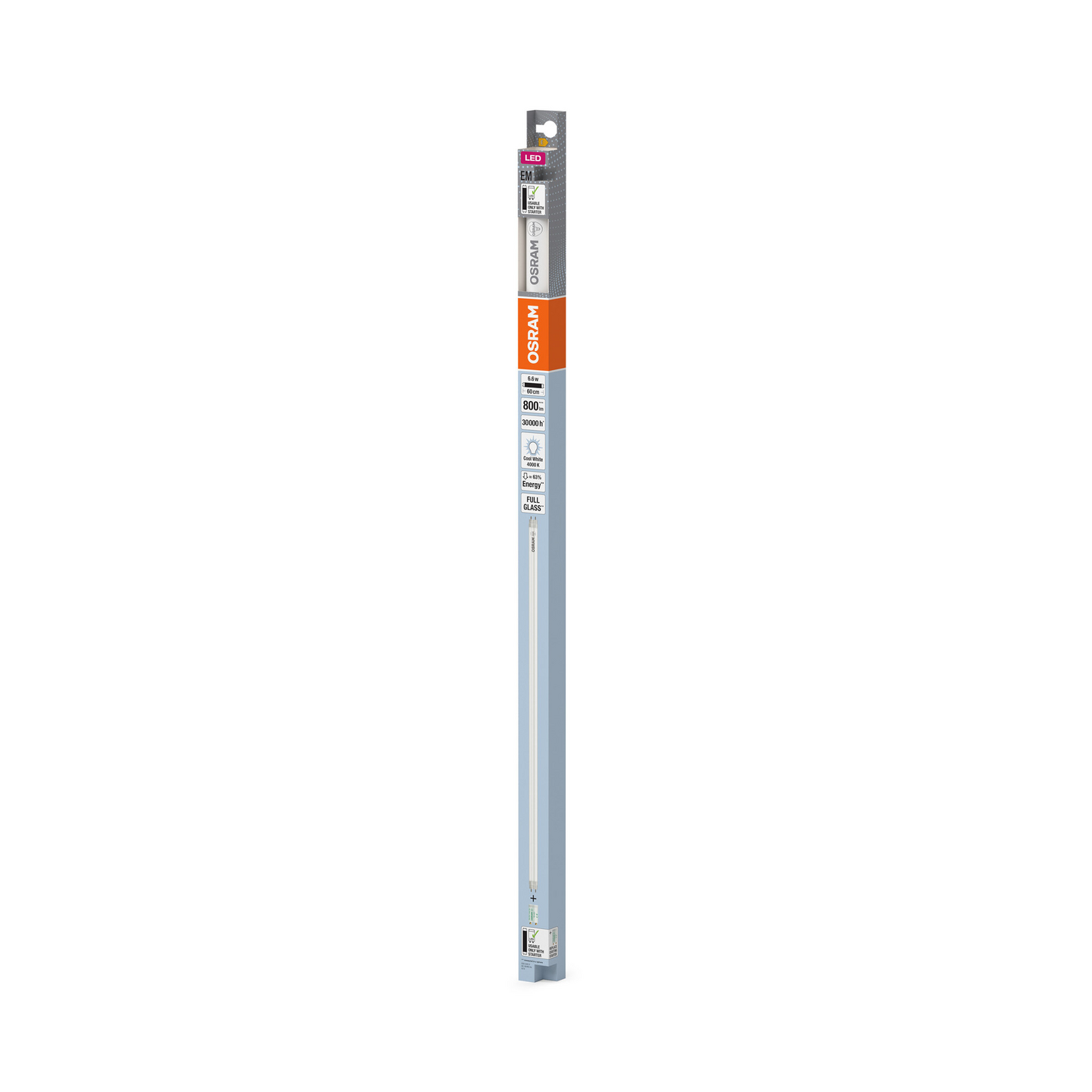 Led-valoputki OSRAM SubstiTUBE T8 EM 600mm 800lm 4000K G13