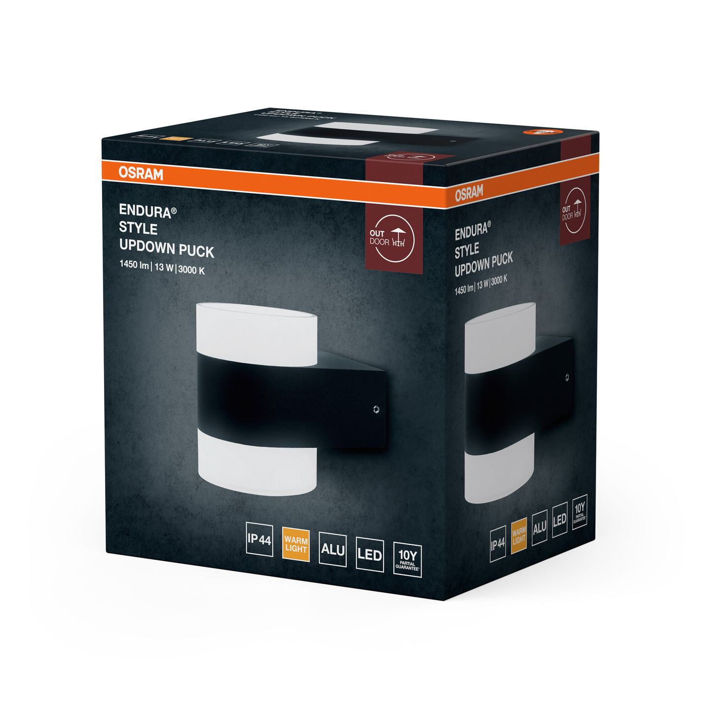 Led-seinävalaisin OSRAM Endura Style Puck 13W 3000K 980lm tumman harmaa