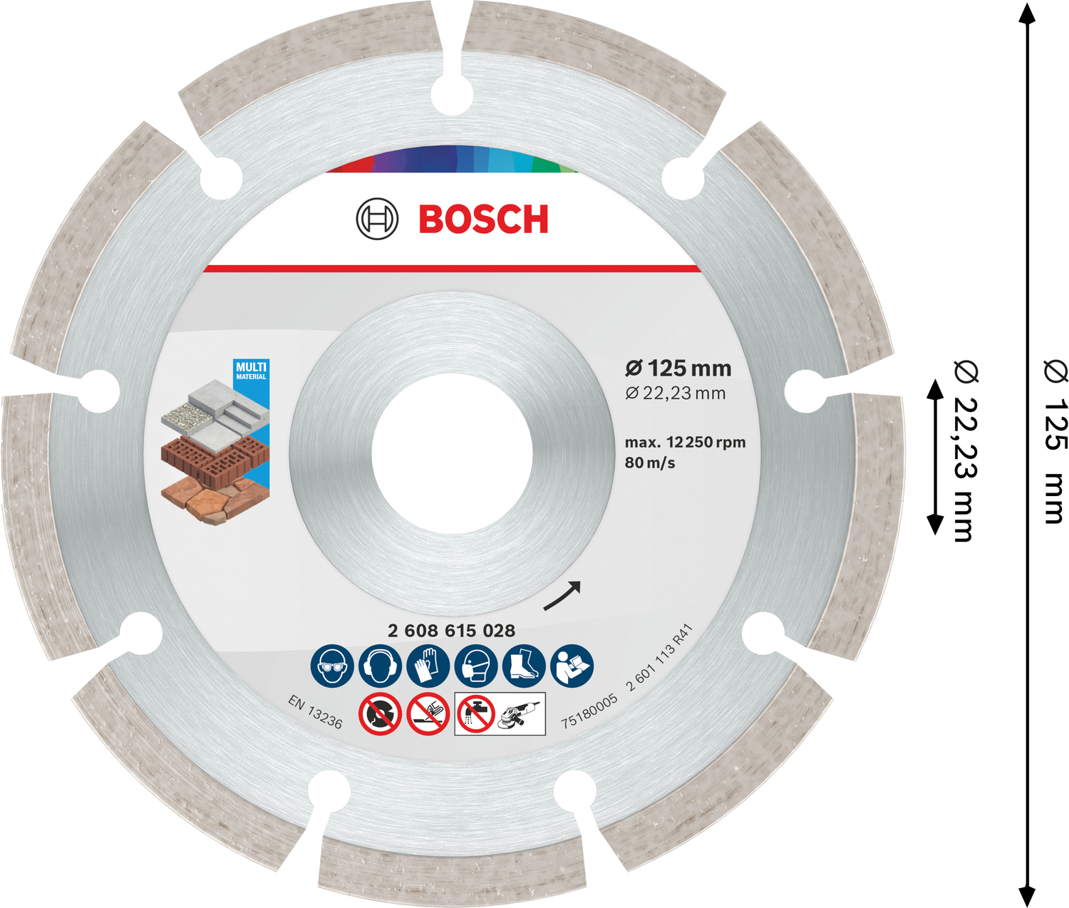 DIAMANTSKIVA BOSCH ECO UNIVERSAL 125X22,2MM