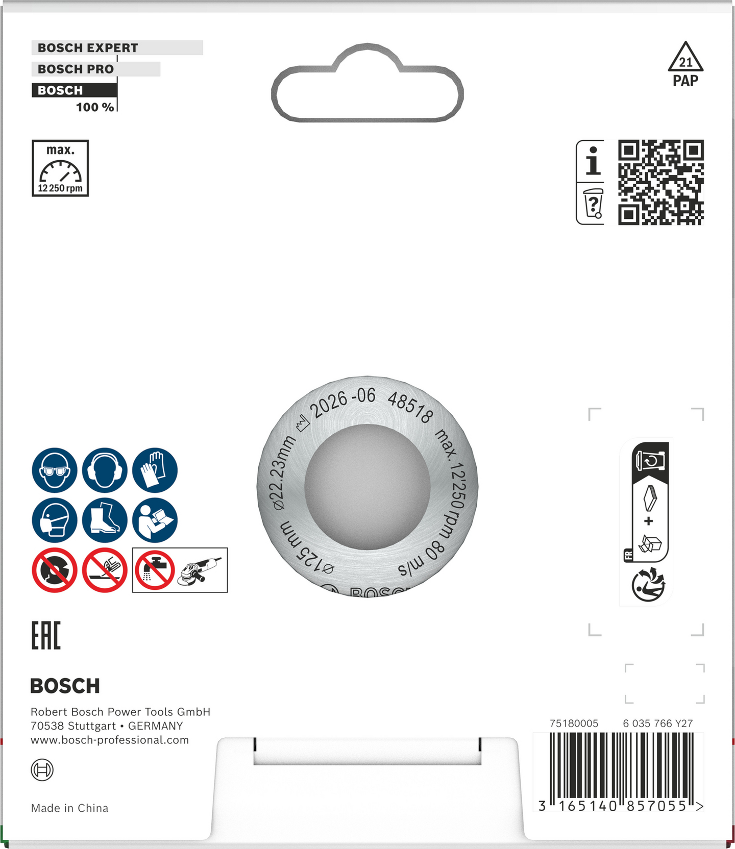 DIAMANTSKIVA BOSCH ECO UNIVERSAL 125X22,2MM