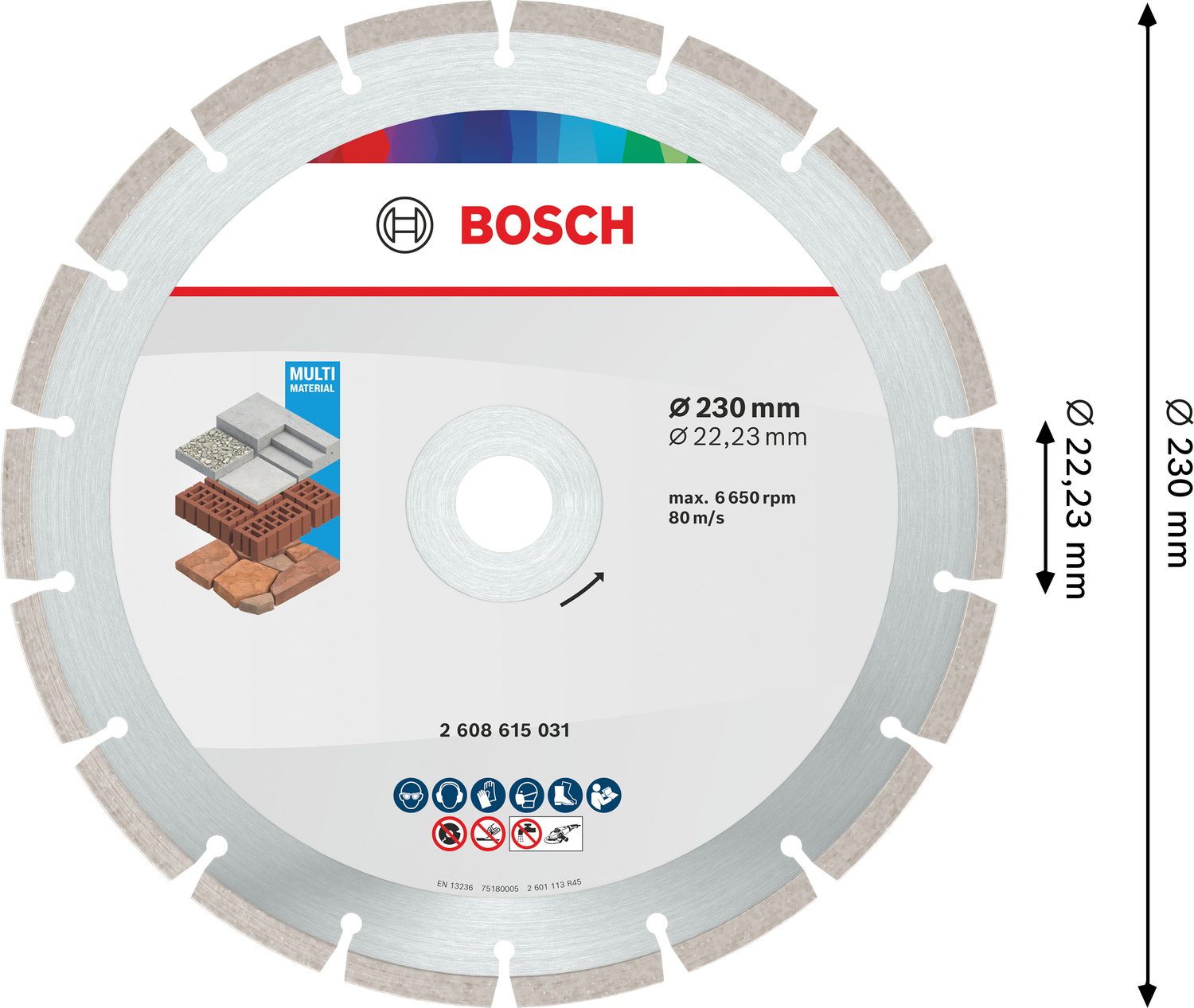 DIAMANTSKIVA BOSCH ECO UNIVERSAL 230X22,2MM