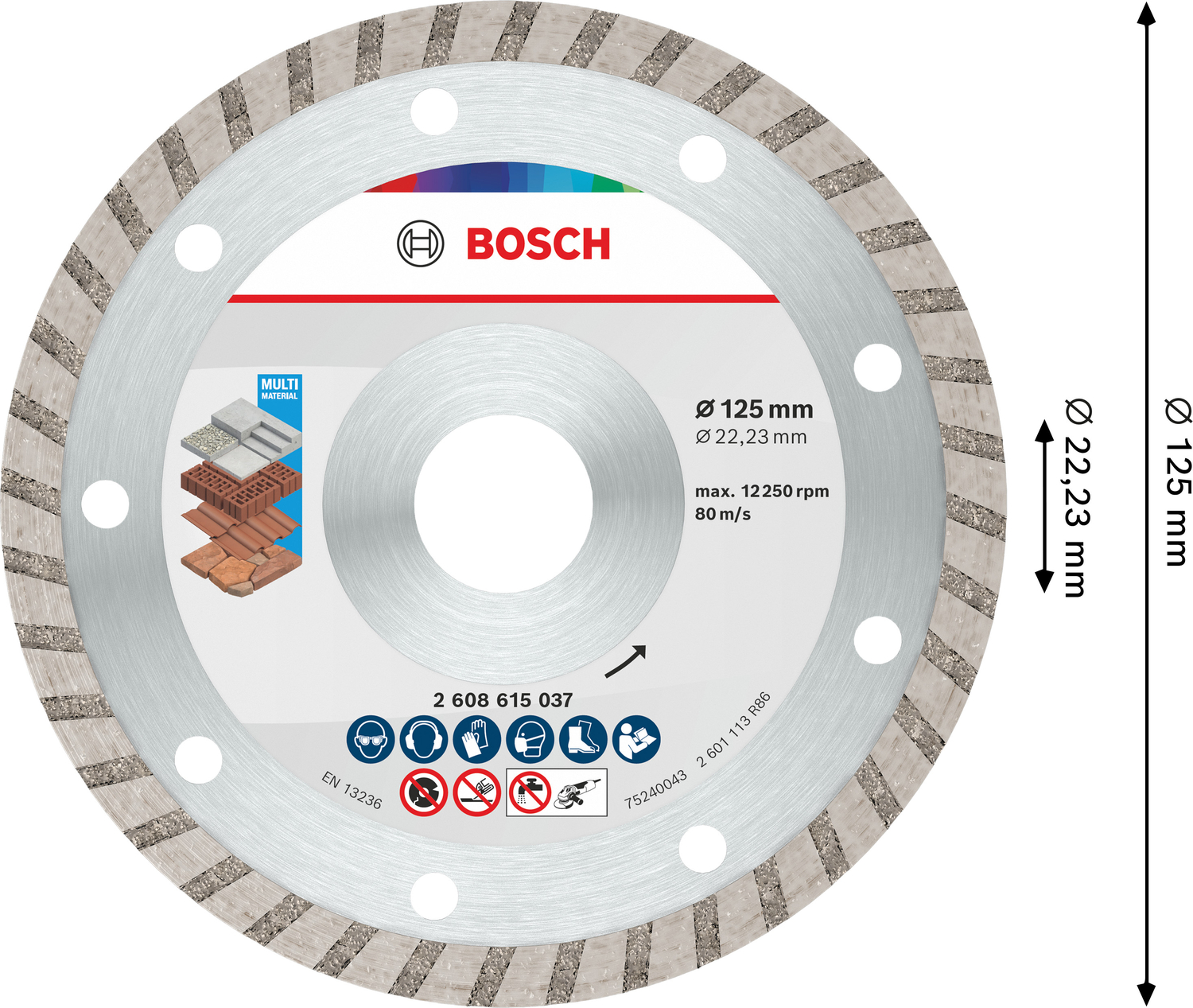 DIAMANTSKIVA BOSCH ECO UNI TURBO 125X22,25MM