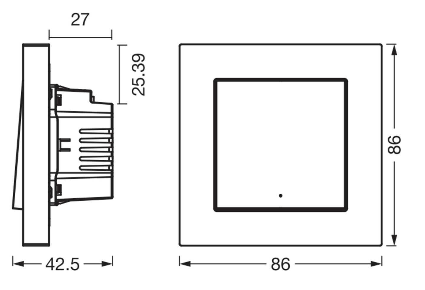 Seinäkytkin OSRAM SMART+ Matter Wall Switch 1-kanava valkoinen