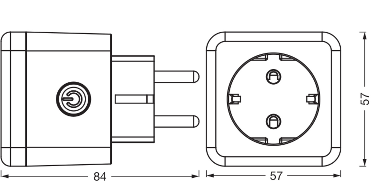 Älypistorasia OSRAM SMART+ Matter Indoor Nightlight 3680W valkoinen yövalolla