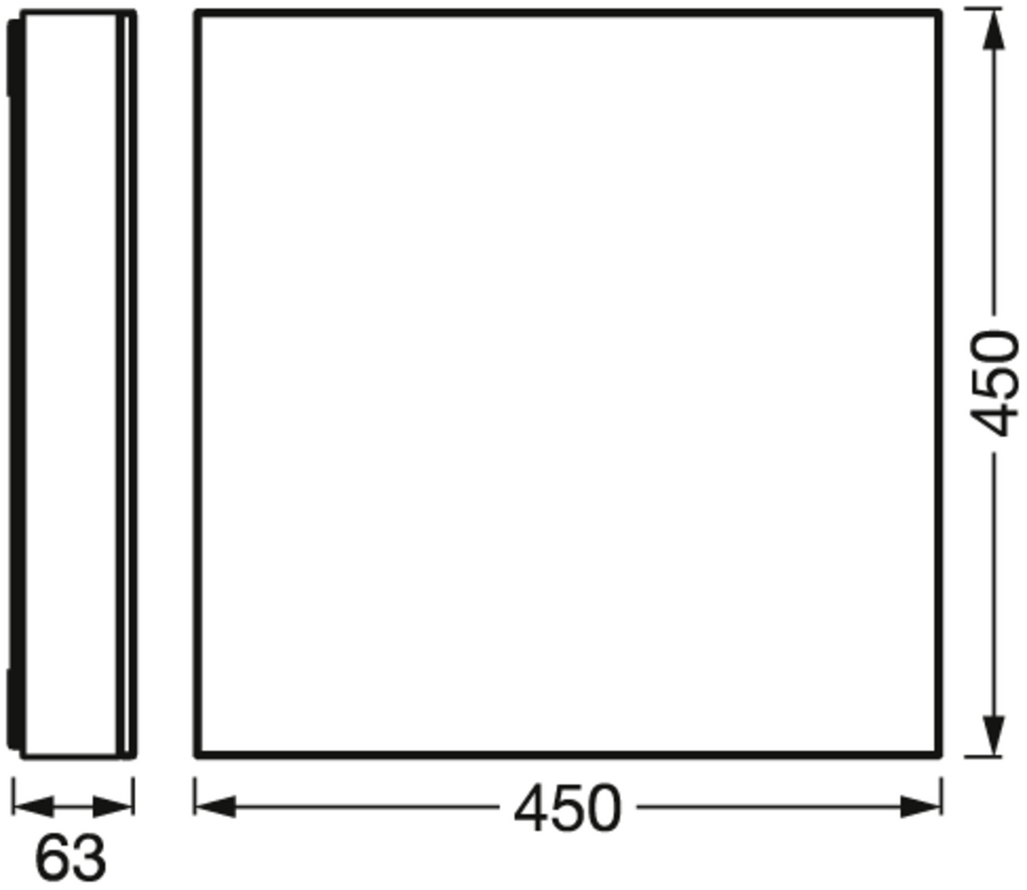 Kattovalaisin OSRAM SMART+ Matter Planon Frameless Sparkle TW 450x450mm