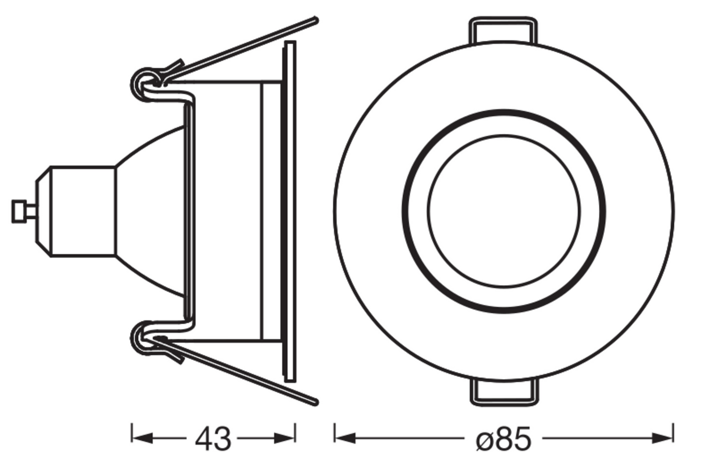 Alasvalo OSRAM SMART+ Matter Spot IP65 GU10 250lm RGBW valkoinen