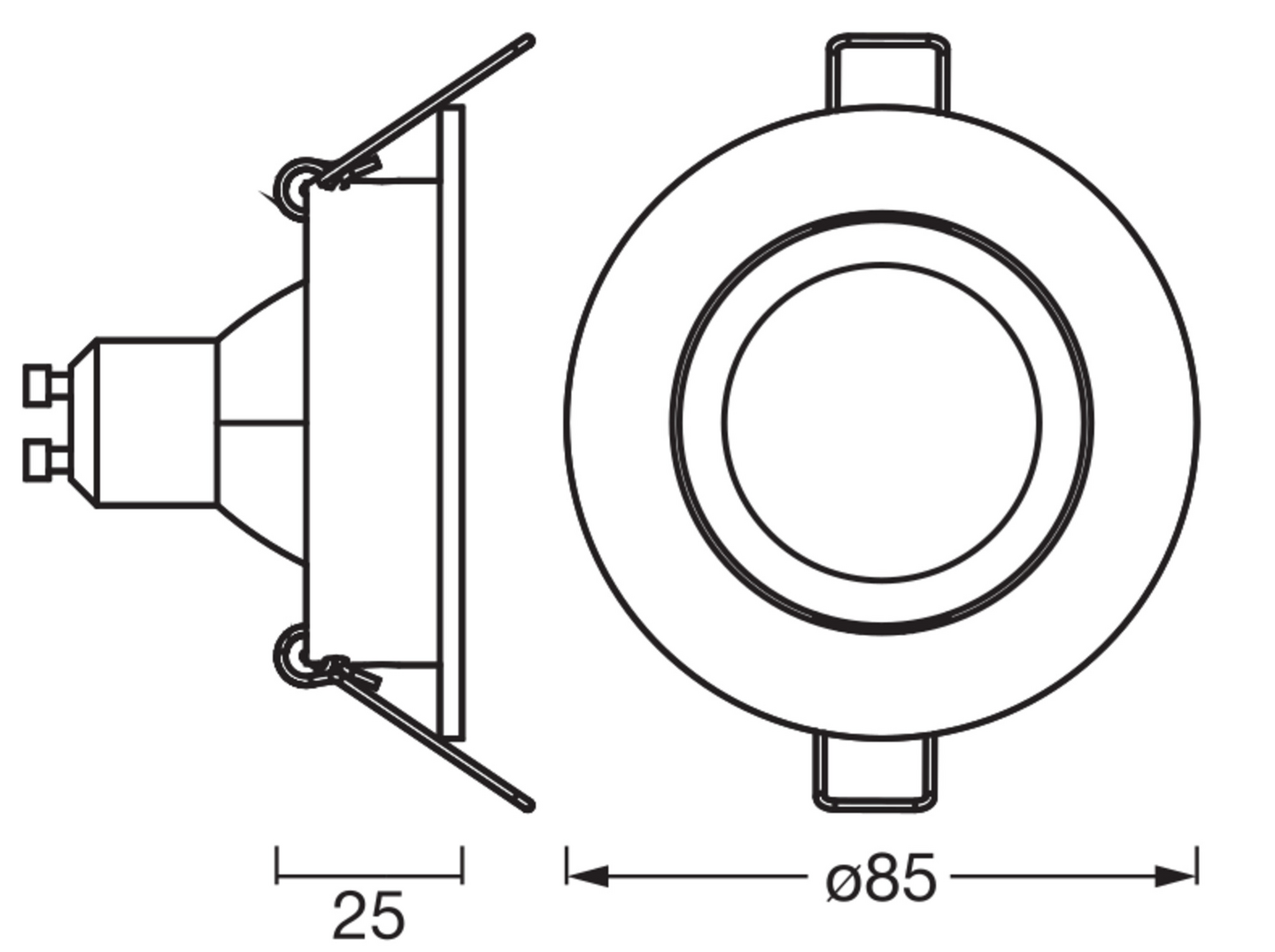 Alasvalo OSRAM SMART+ Matter Spot Adjust GU10 315lm RGBW musta
