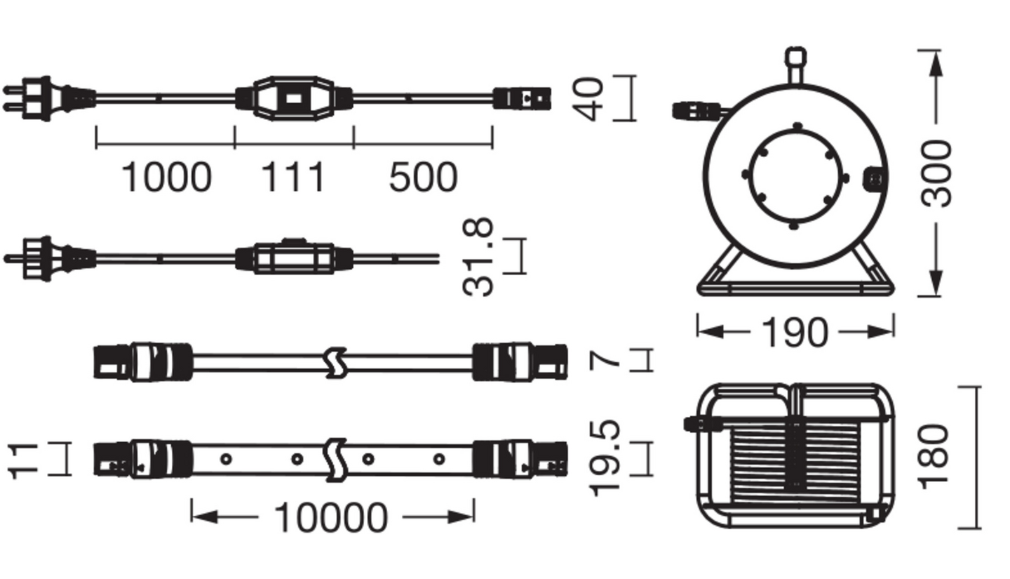 LED-valonauha OSRAM Flex Outdoor 70W 6000lm 4000K 10m ulkokäyttöön