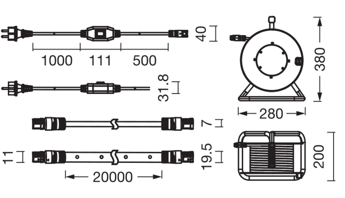 LED-valonauha OSRAM Flex Outdoor 142W 12000lm 4000K 20m ulkokäyttöön