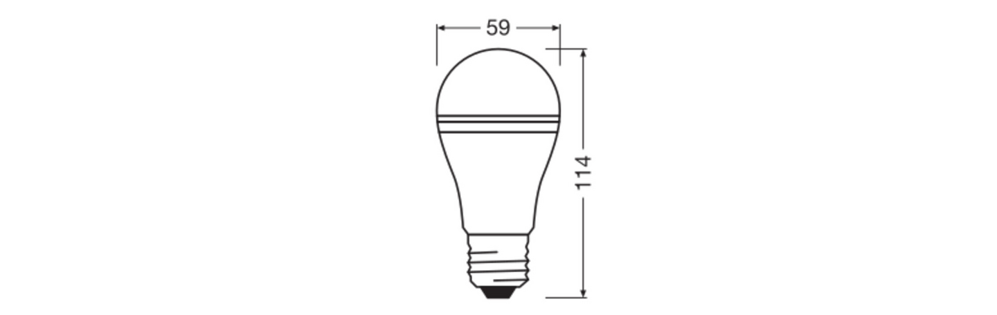LED-vakiolamppu OSRAM Superstar+ Classic A 806lm 2700K E27 muovi yövalolla