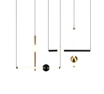 Riippuvalaisin Trio Melita 21W LED 2300+3000+4000K 110cm musta/kulta