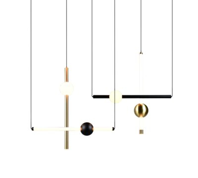 Riippuvalaisin Trio Melita 21W LED 2300+3000+4000K 110cm musta/kulta