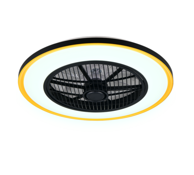 Tuuletinvalaisin Trio Varpula 28W LED 2700-6500K musta/kulta