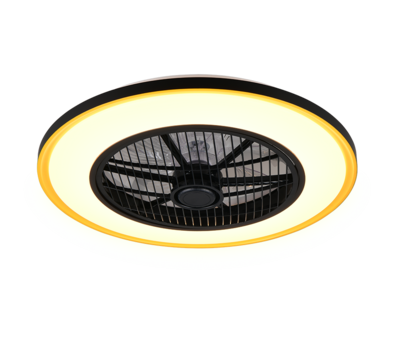 Tuuletinvalaisin Trio Varpula 28W LED 2700-6500K musta/kulta