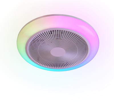 Tuuletinvalaisin Trio Holmsund 20W LED RGBW valkoinen