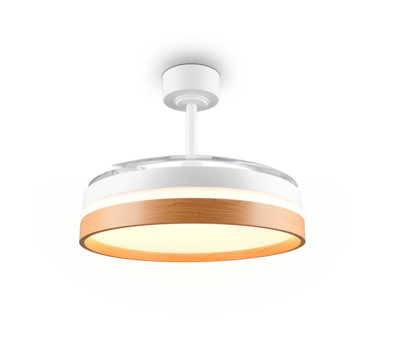 Tuuletinvalaisin Trio Volda 30W LED 2700-6500K valkoinen/puu