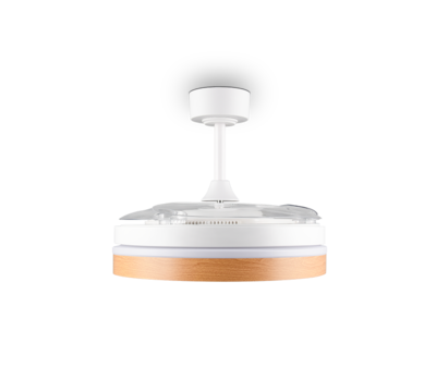 Tuuletinvalaisin Trio Volda 30W LED 2700-6500K valkoinen/puu