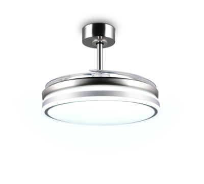 Tuuletinvalaisin Trio Volda 30W LED 2700-6500K harjattu teräs