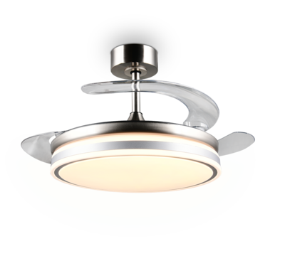 Tuuletinvalaisin Trio Volda 30W LED 2700-6500K harjattu teräs