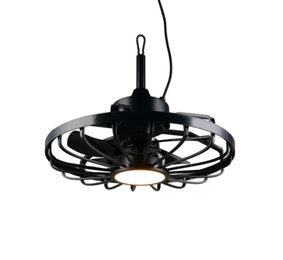 Tuuletinvalaisin Trio Oslo 20W LED 2700-6500K musta IP44