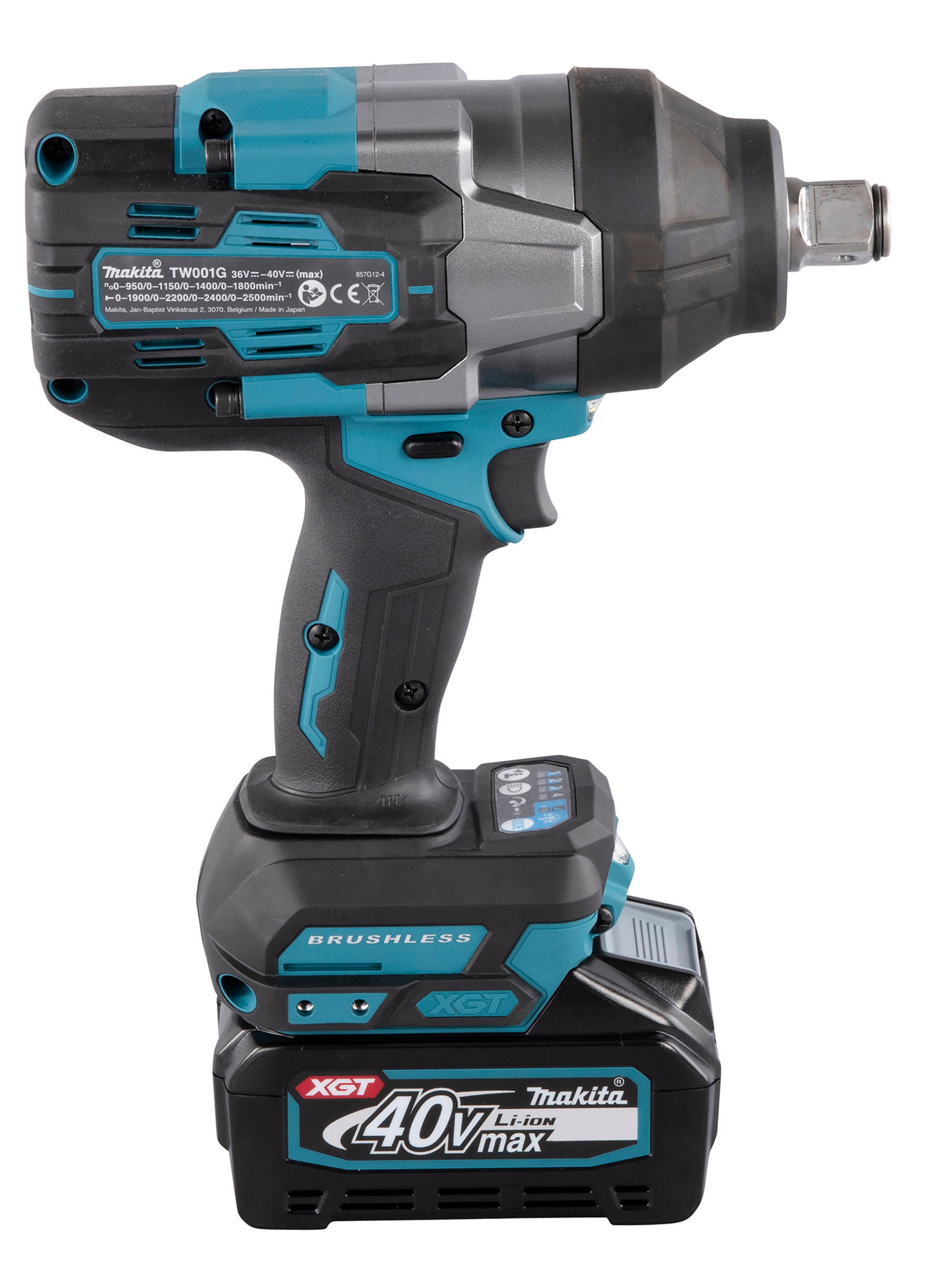 Akkumutterinväännin Makita TW001GU201 40V XGT 2x4,0Ah