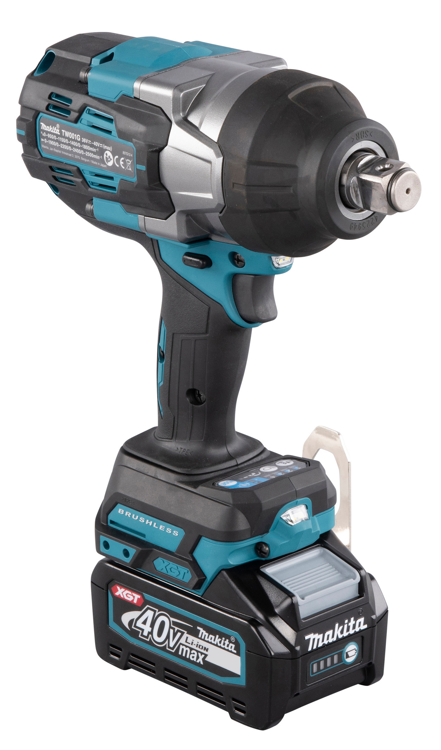 Akkumutterinväännin Makita TW001GU201 40V XGT 2x4,0Ah