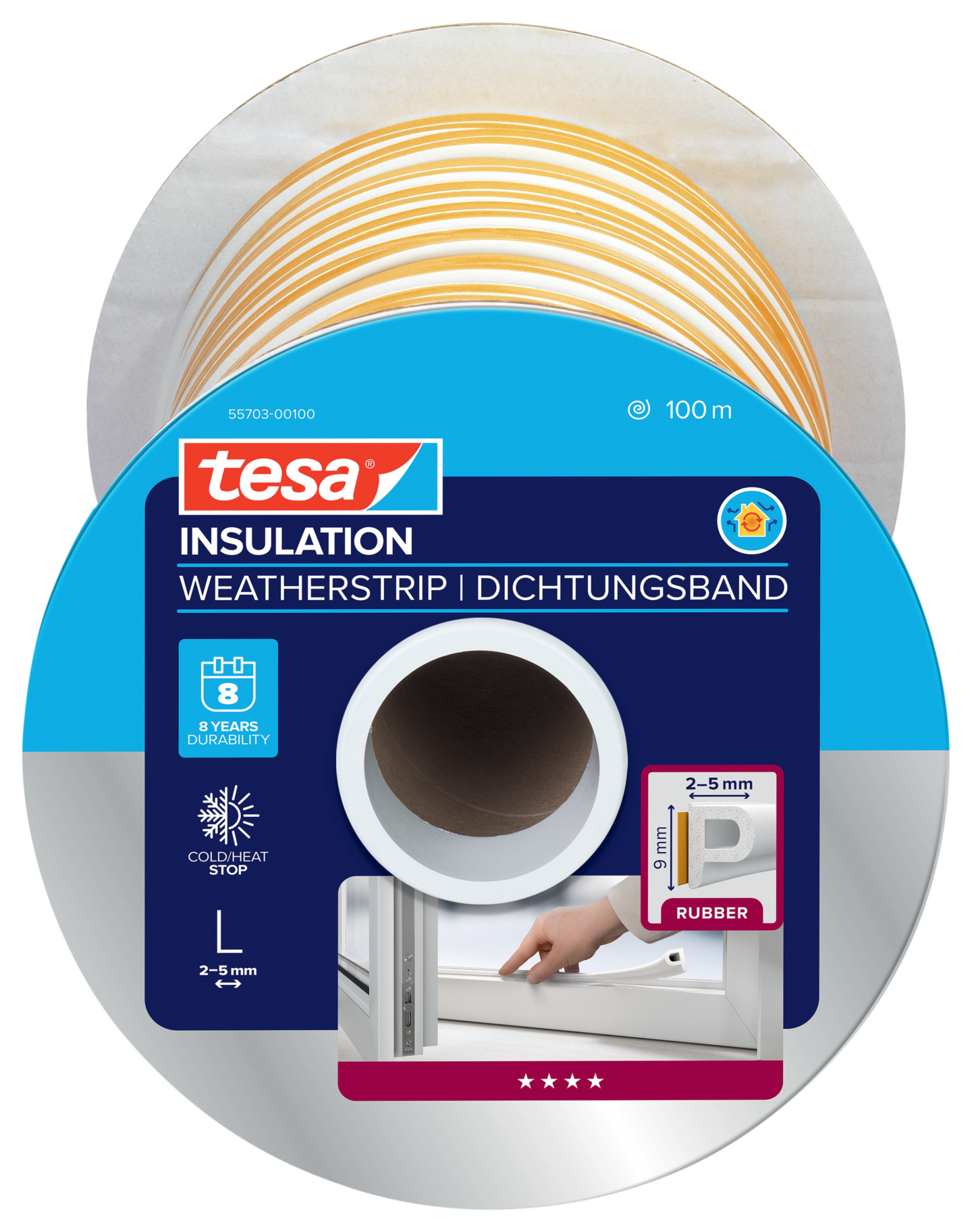 TÄTLIST P-LIST VIT 9X5,5MM/100 TESA 55703
