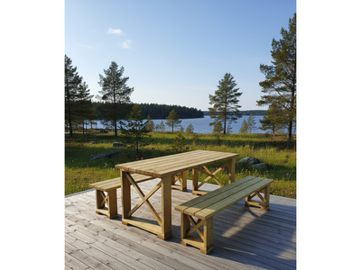 Kalusteryhmä Tammiston Puu Ruska 1700mm kestopuu vihreä