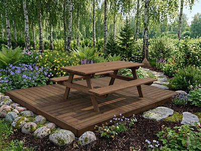 Terassilaatta Tammiston Puu T02R 900x900mm kestopuu ruskea