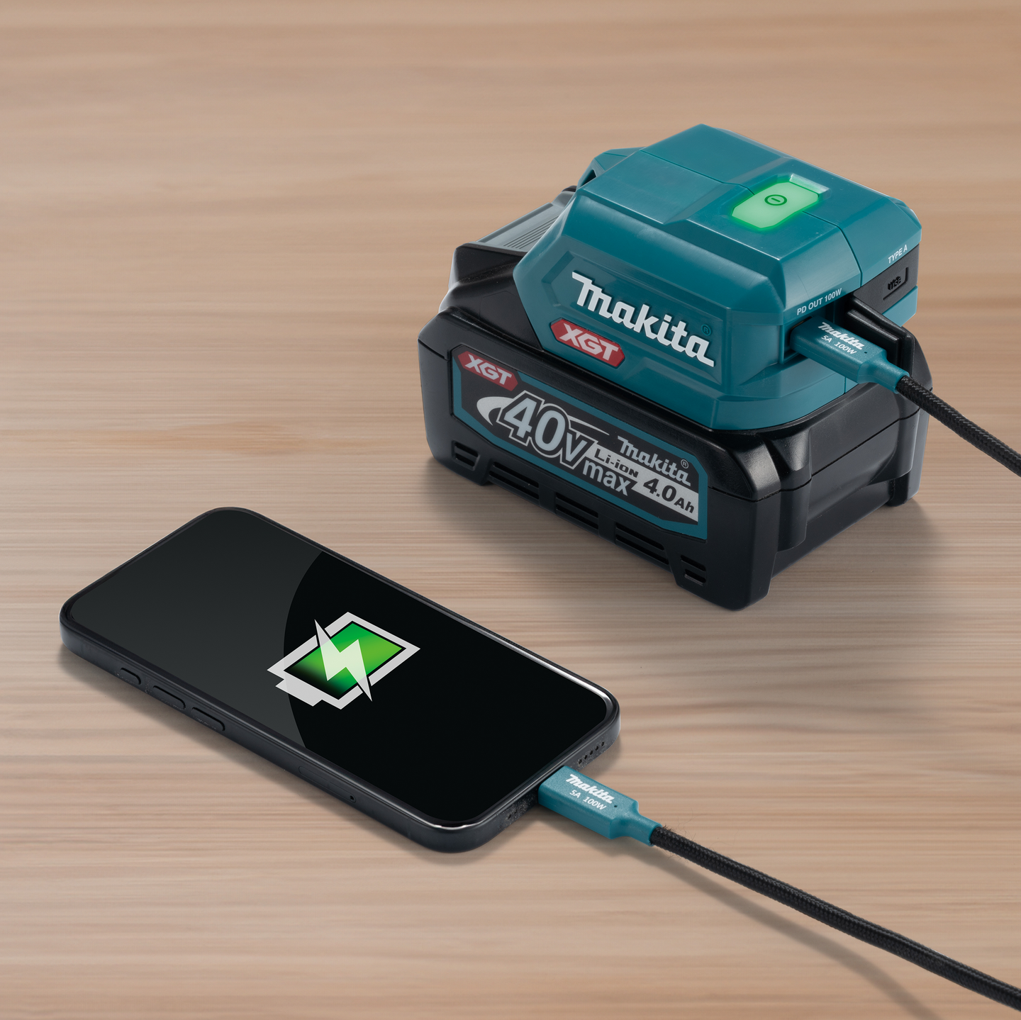 Akkuadapteri Makita ADP15 18V LXT USB-C/USB-A