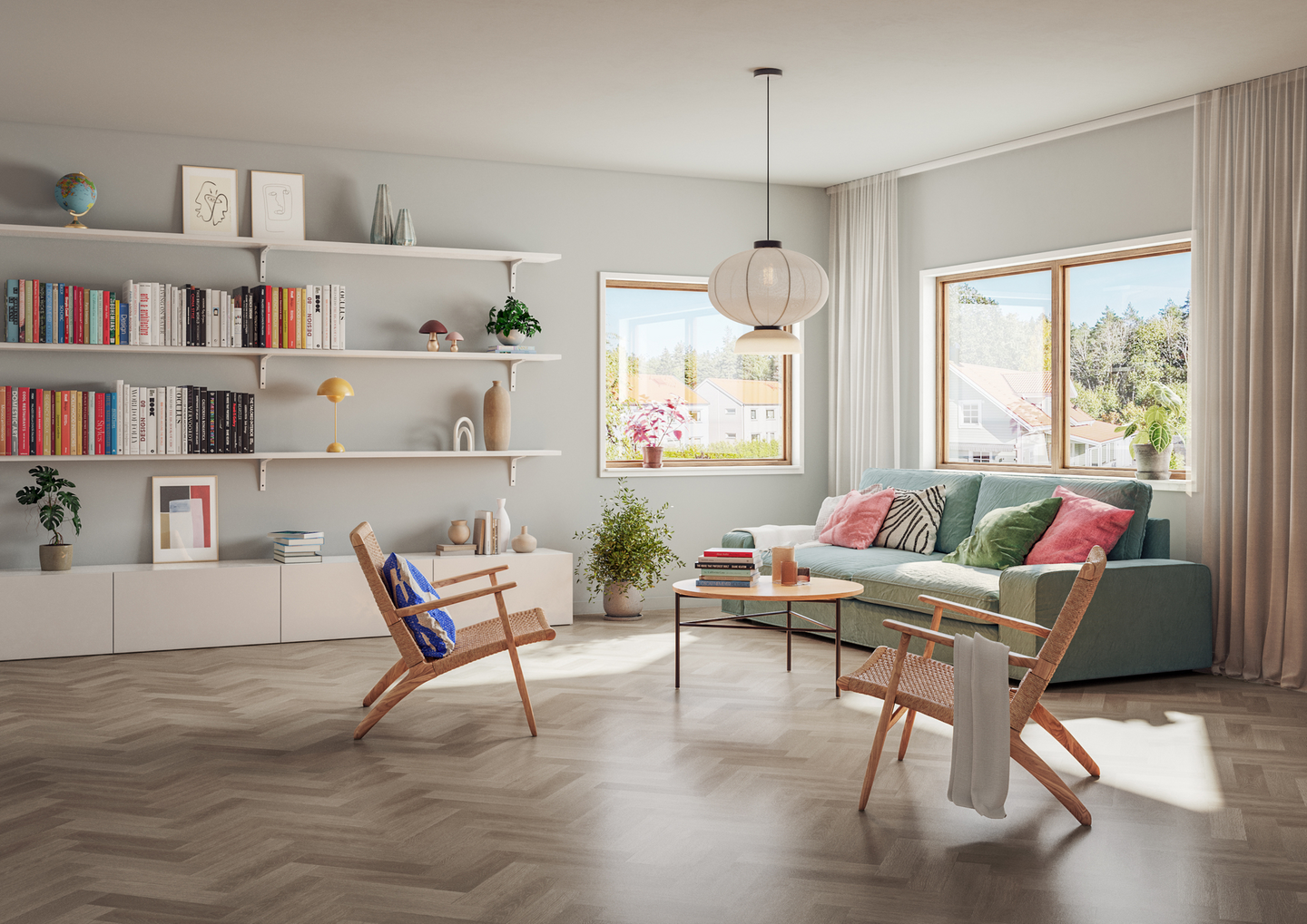 VINYL 4M ANCARES HERRINGBONE GREY