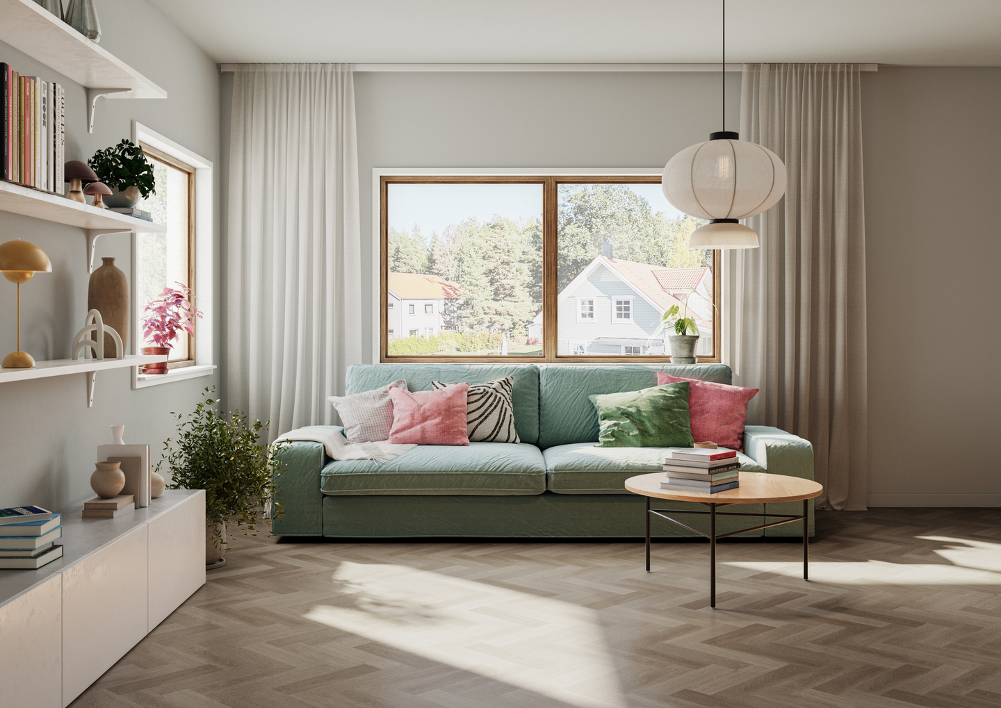 VINYL 4M ANCARES HERRINGBONE GREY