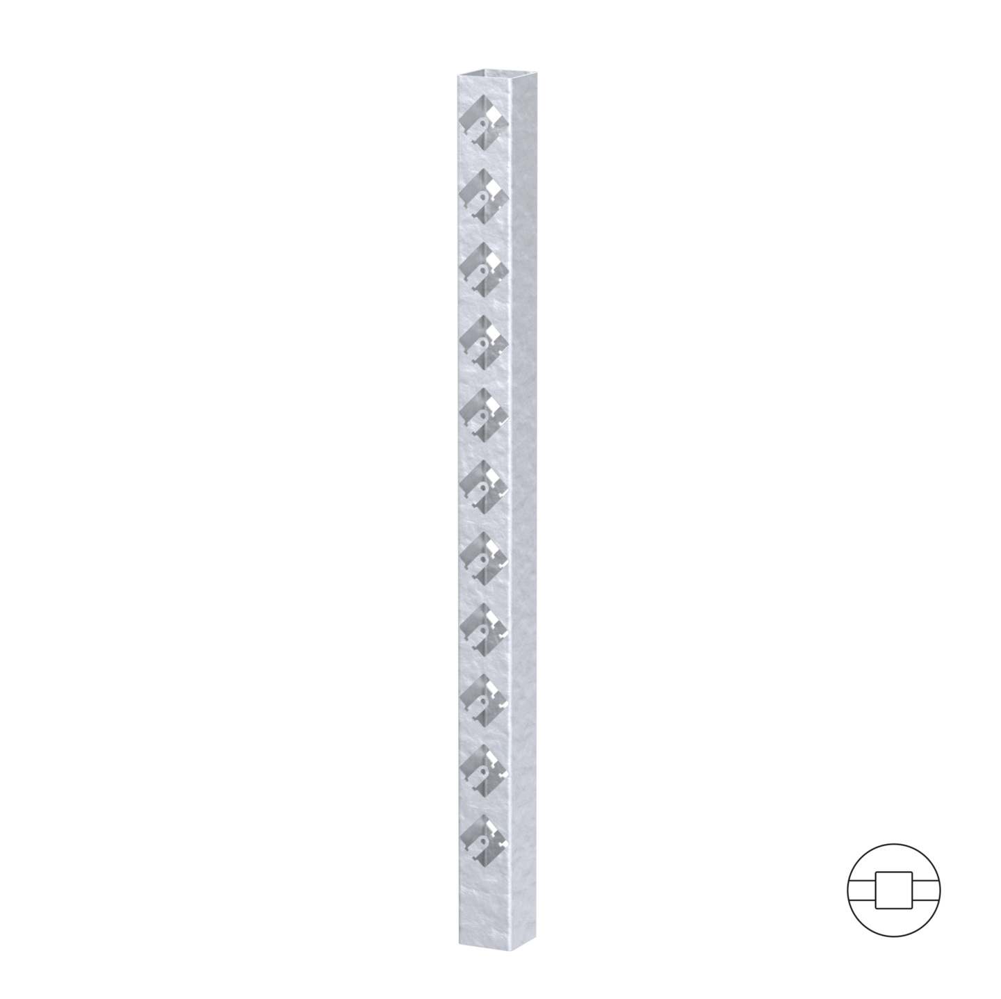 MIDTSTOLPE GALVANISERT 102 CM