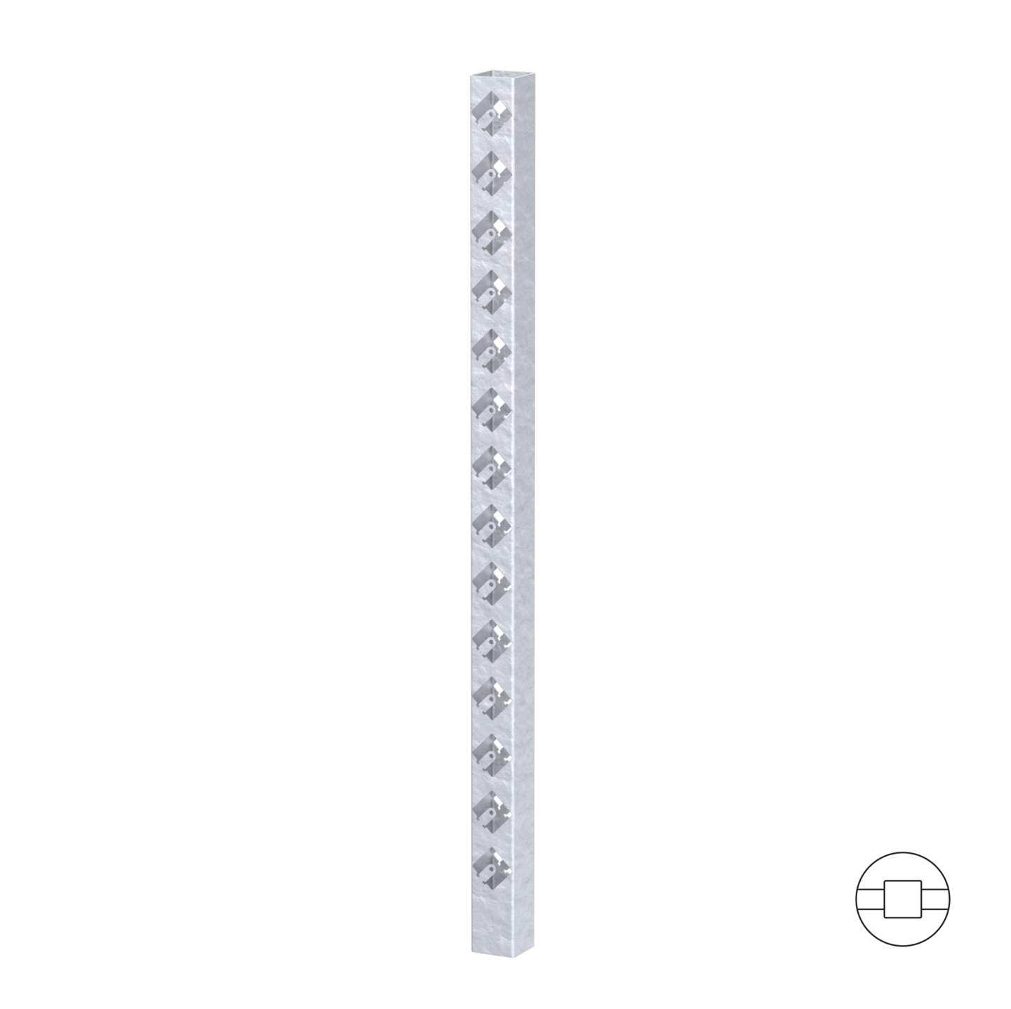 MIDTSTOLPE GALVANISERT 127 CM
