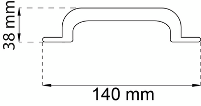LÅDHANDTAG 140MM NICKEL 1405 DRAGHANDTAG