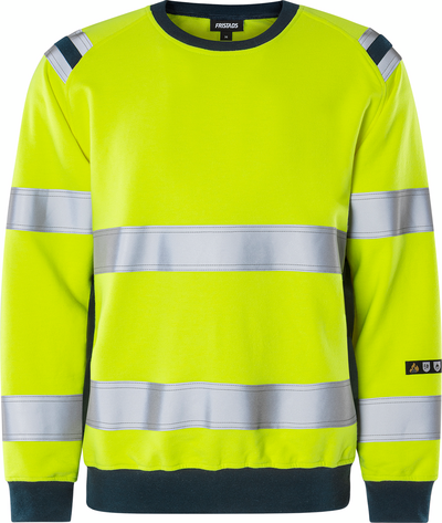 SWEATSHIRT FRISTADS 7076 SFLH S GUL/BL