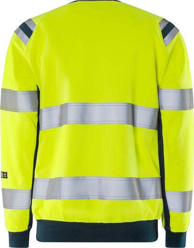 SWEATSHIRT FRISTADS 7076 SFLH S GUL/BL
