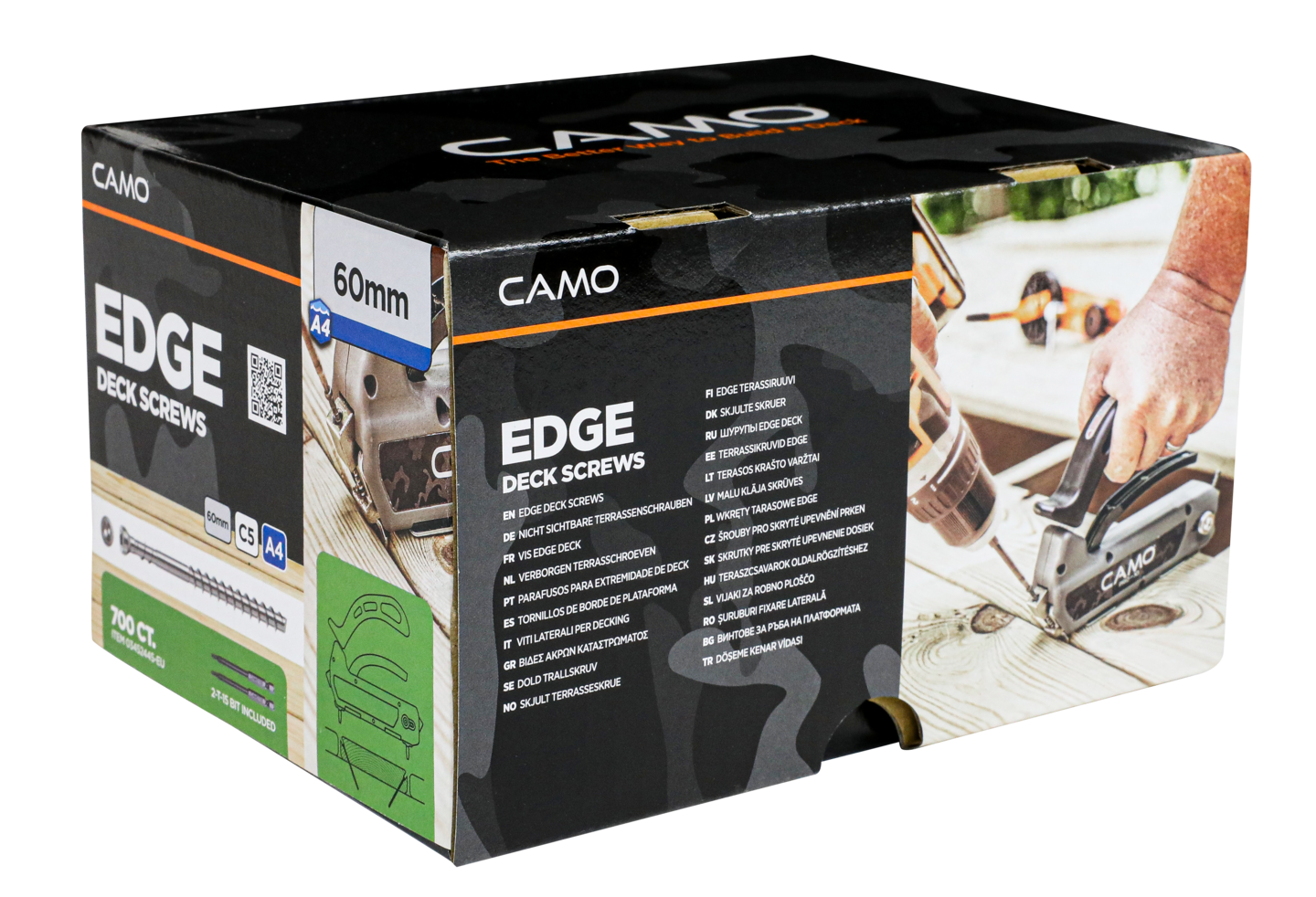 Terassiruuvi CAMO 60x4,2 rst A4 AISI316 700kpl