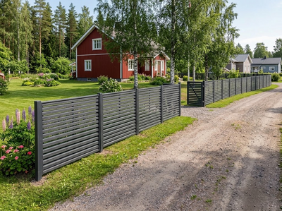 Aitaelementti Tammiston Puu Saari A208h 1200x1200mm grafiitinharmaa