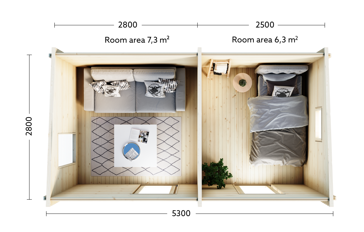 Pihasauna Luoman Kaakkuri 15m²