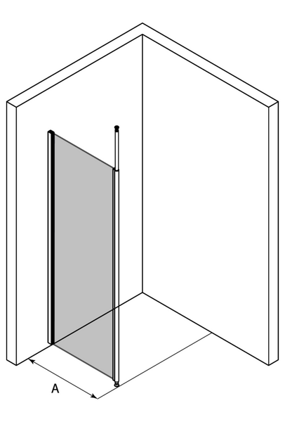 Teleskooppiseinä Classic 131 364x1850mm harmaa/kirkas