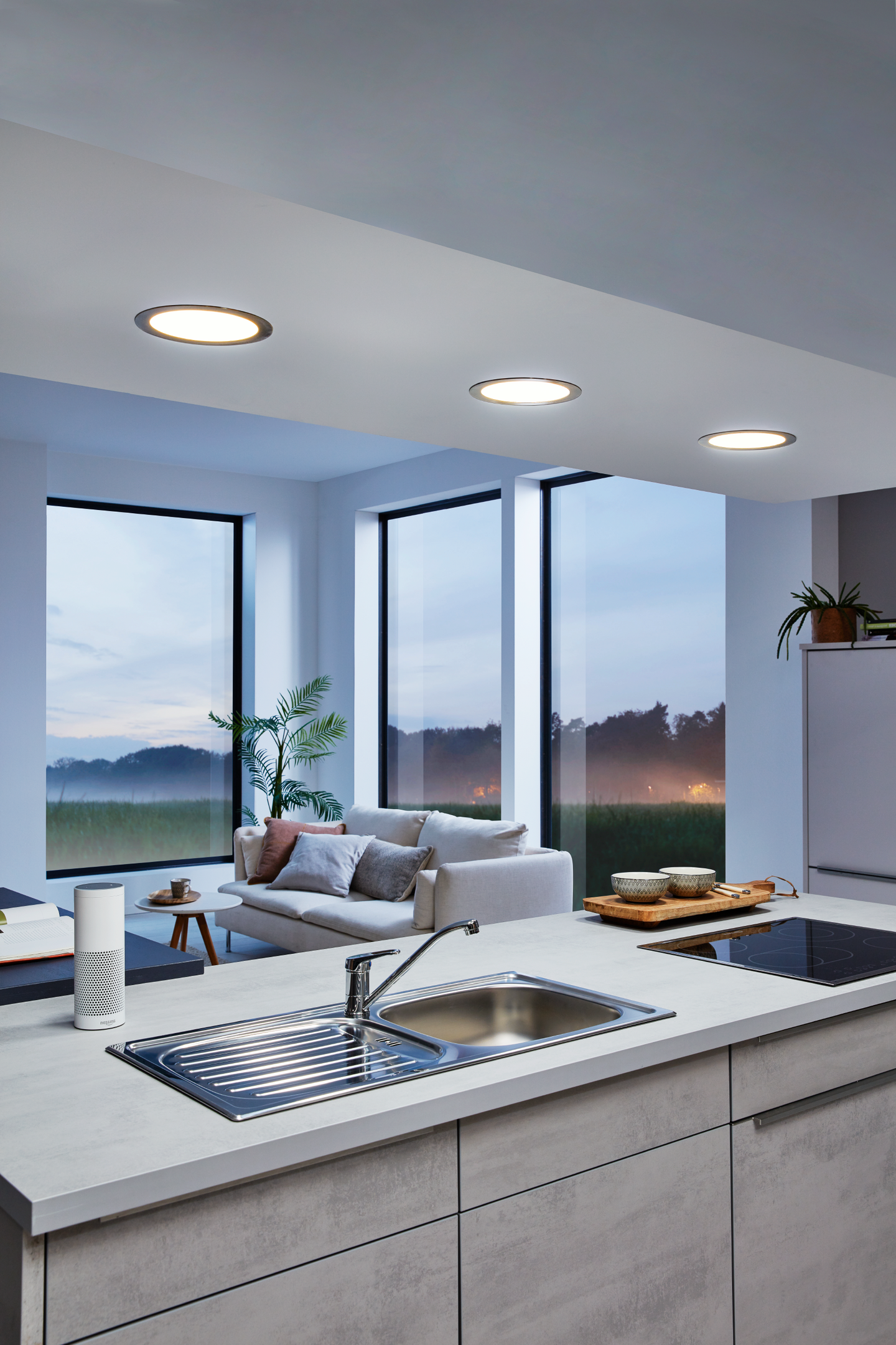 Uppospotti EGLO connect.z ZigBee Fueva-Z led 16,5cm 10,5W musta