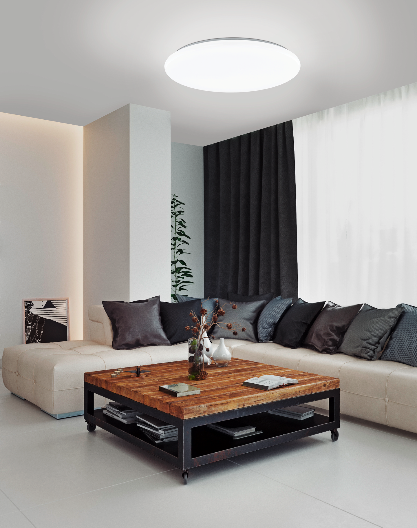 Plafondi EGLO connect.z ZigBee Totari-Z led 53cm 4x11,2W valkoinen