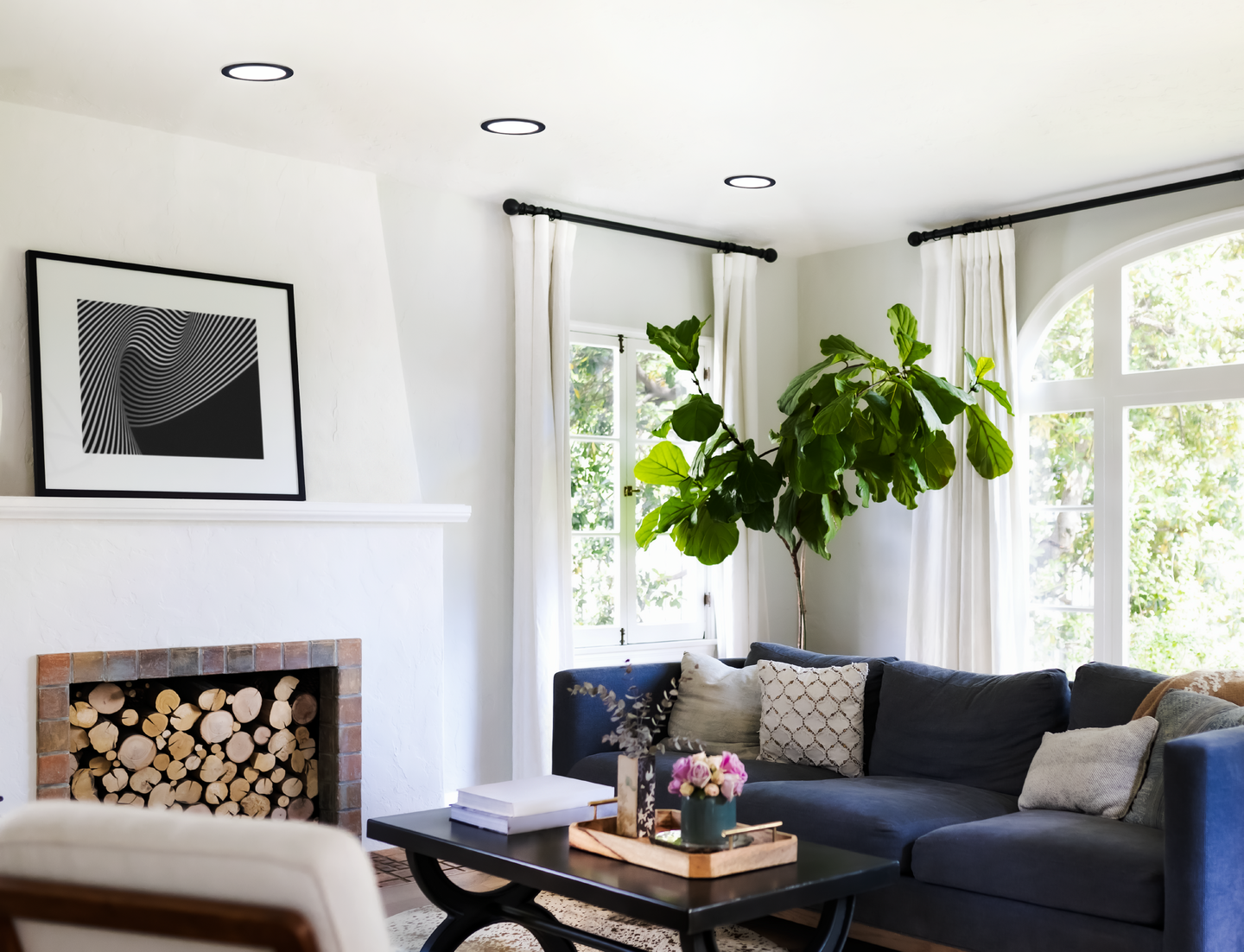 Uppospotti EGLO connect.z ZigBee Fueva-Z led 16,5cm 10,5W musta