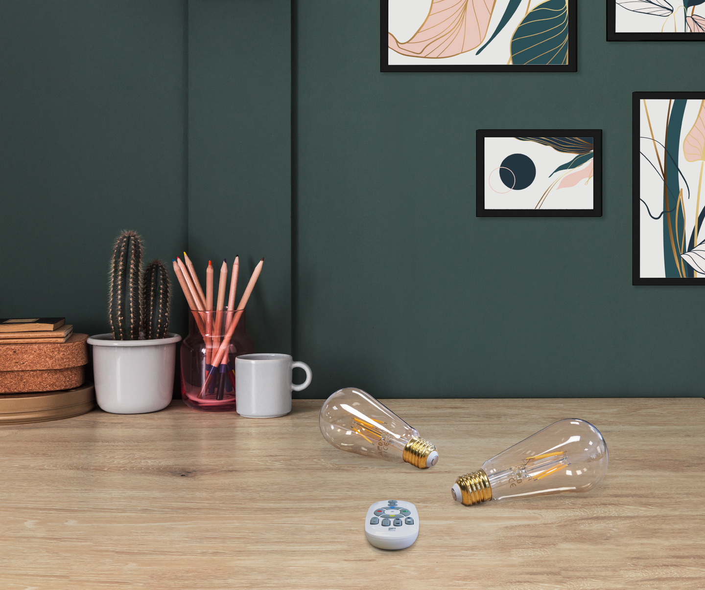 Aloituspakkaus EGLO connect.z ZigBee led E27 ST64 500lm 4,9W 2kpl + kaukosäädin